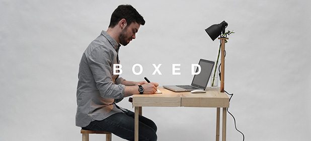 BOXED, valigetta-tavolino per l'ufficio